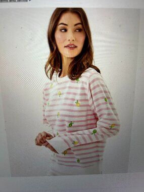 NWT Lilly Pulitzer Ballad Sweatshirt Make Limeade Pink Muse xl Resort Sweater